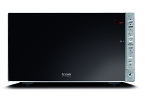 CASO SMG20 Design Mikrowelle (3324) / 800 Watt Mikrowelle / 1000 Watt Grill / Front Edelstahl gebürstet / Intuitive Bedienung