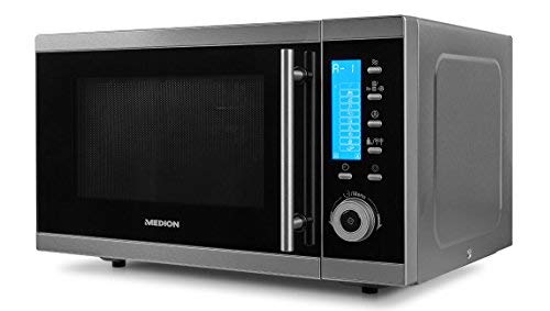 MEDION magnetron met grill en heteluchtfunctie (25 liter, 900 watt, 1100 watt bovengrill & 500 watt ondergrill, 2100 watt heteluchtfunctie, 11 programma's, 10 vermogensniveaus, roestvrij staal, MD1204 MEDION magnetron met grill en heteluchtfunctie (25 liter, 900 watt, 1100 watt bovengrill & 500 watt ondergrill, 2100 watt heteluchtfunctie, 11 programma's, 10 vermogensniveaus, roestvrij staal, MD1204